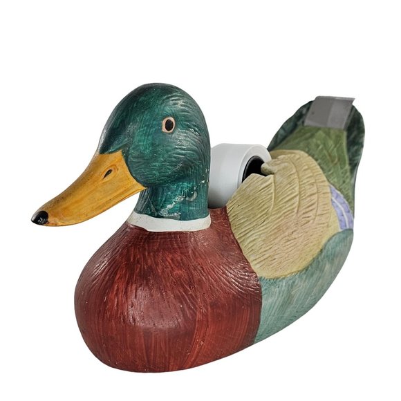 Vintage Mallard Duck Ceramic Tape Dispenser *Repaired* - Picture 5 of 10